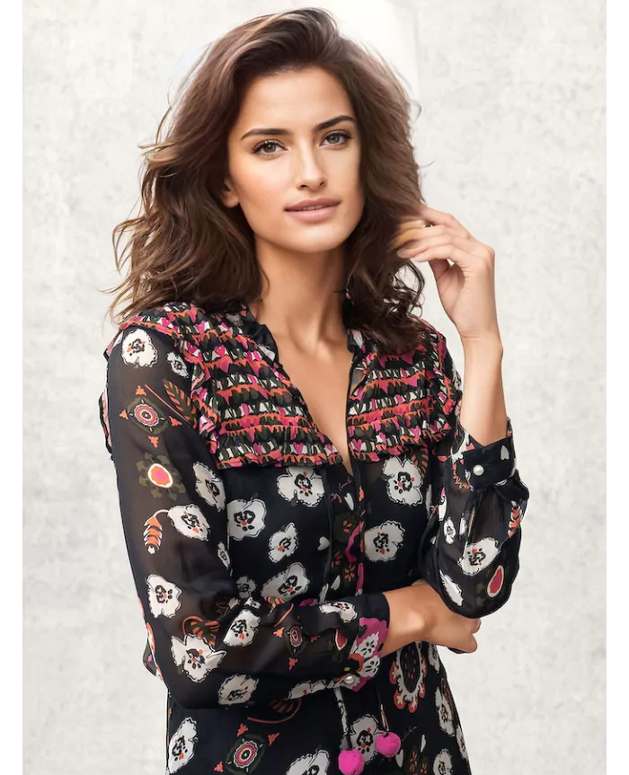 DAISY Pink Floral Blouse | Emily Lovelock
