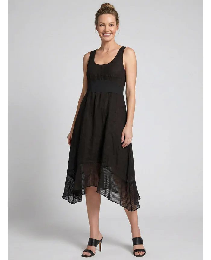 magic linen dresses Wrap Linen dress PARIS in Mist green