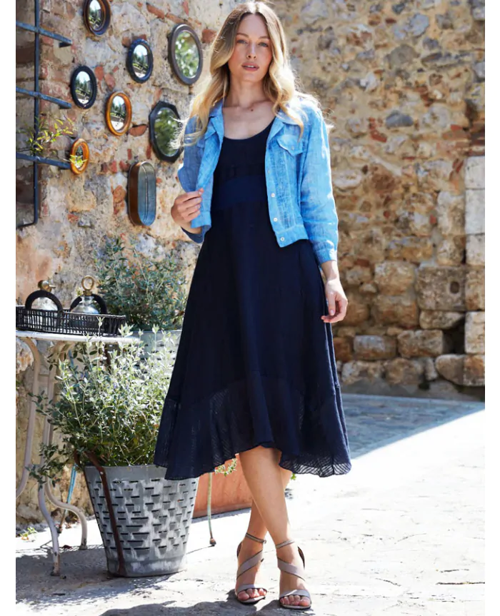 chinese dress ladies Magic Linen: Royal Toscana Linen Dress main image 0