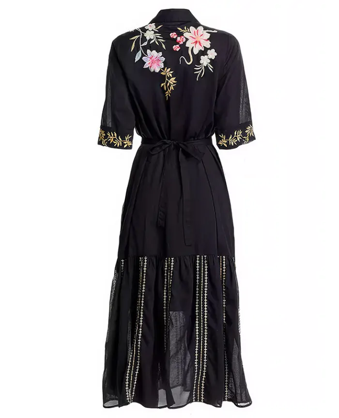 blue dress for baby girl Johnny Was Multi-Colored Embroidered Western Dress main image 0