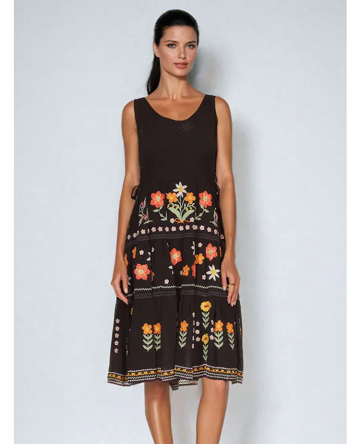 sachin and babi light blue dress Constance Midi Sheath Dress in Bouquet Embroidery main image 1