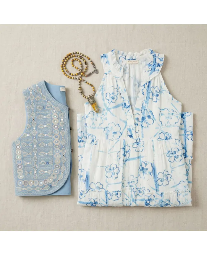 ASAMI okinawa Print Maxi Dress | Maison Hotel