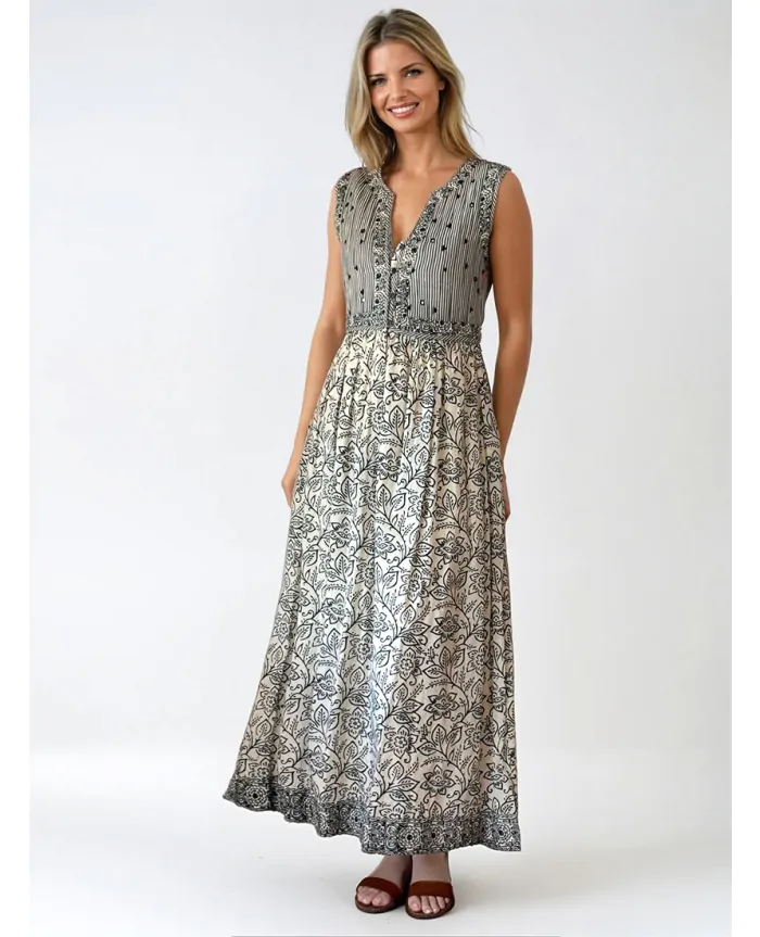 Maison Hotel EUGENIE Maxi Dress Jasmine Print-L