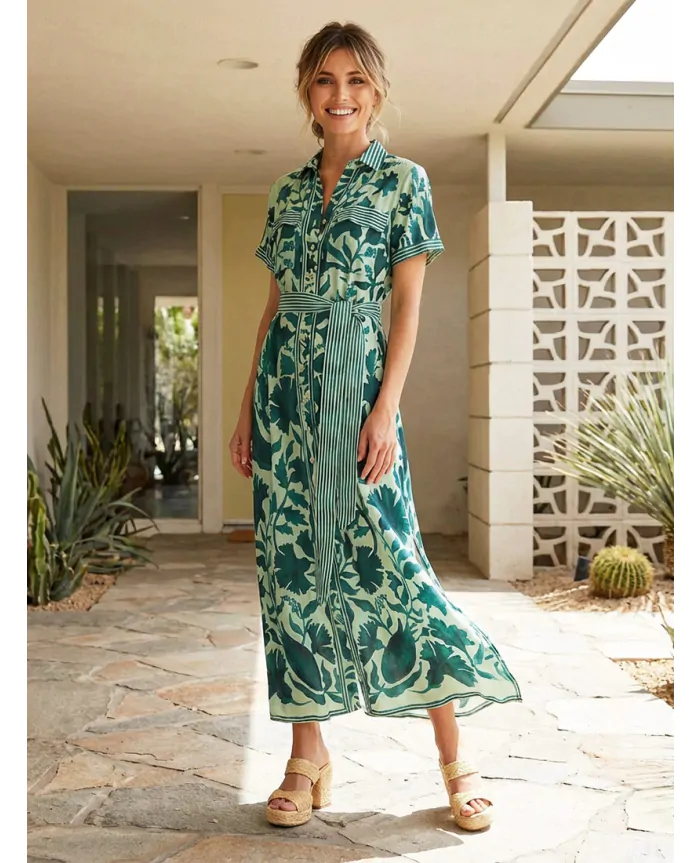 AMIRA Maxi Shirtdress Delphina Montego | Omika