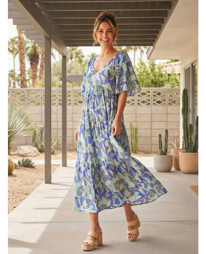 HOLLIS Maxi Dress Thea Cornflower | Omika