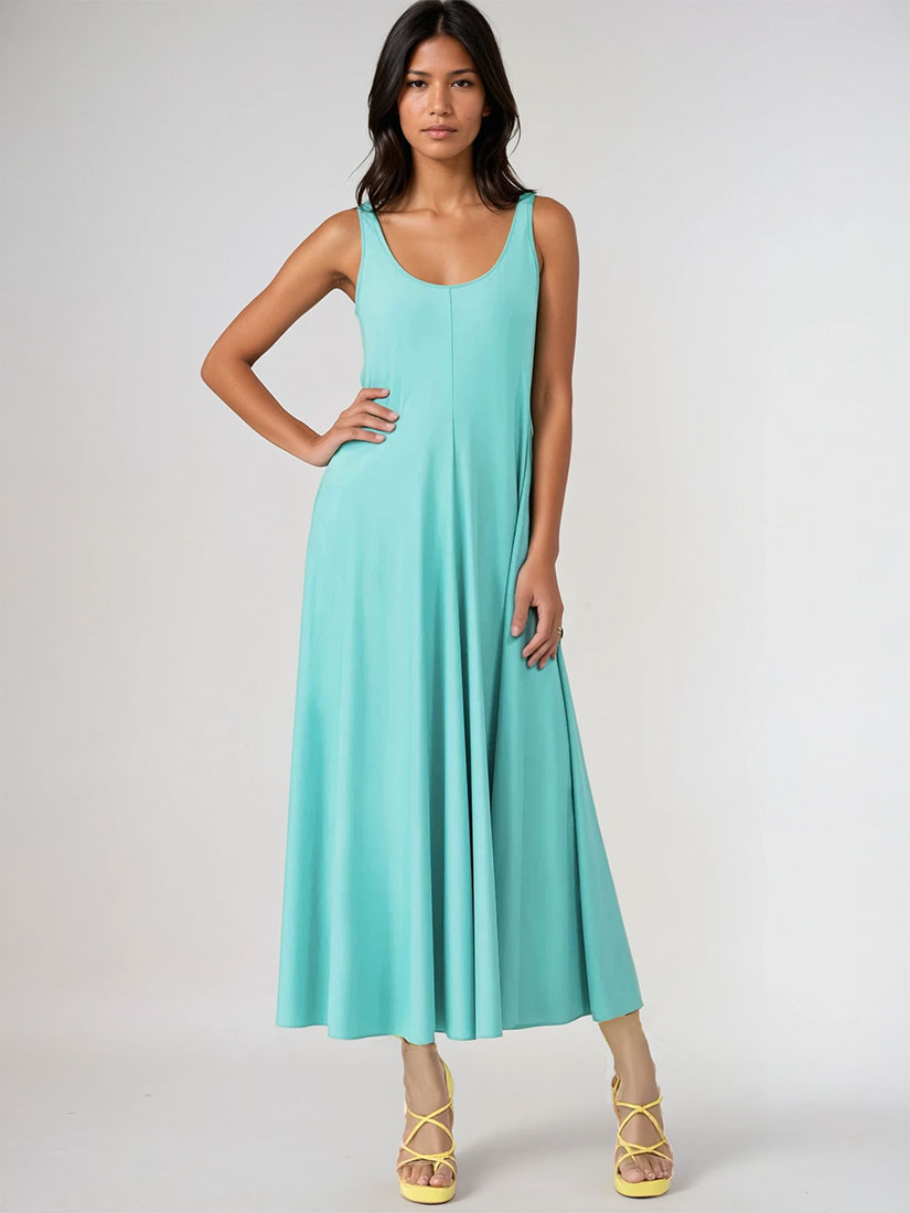 LARA Maxi Tank Dress Colors-Aqua-38