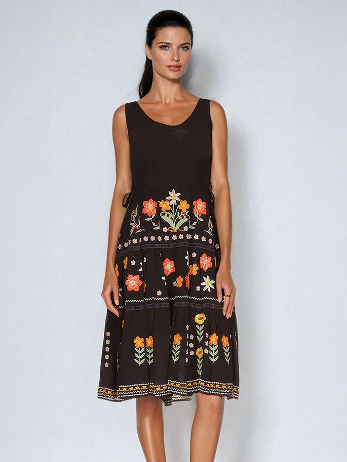 slim fit dress slacks Johnny Was Rosali Sequin Dress – Village Vogue main image 1