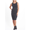 spindle fitted dress black by Porto SF